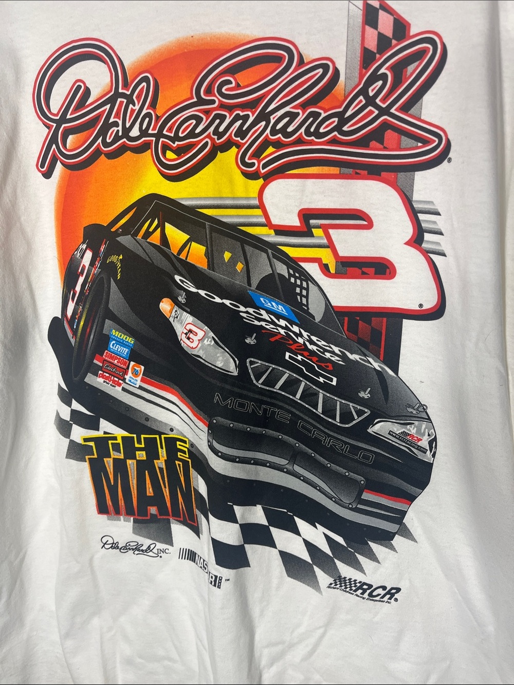 Dale Earnhardt Sr. White Long-Sleeve Racing Graphic Tee Rare collectors shirt - Picture 2 of 4